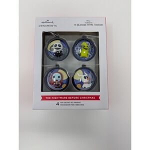 Hallmark Nightmare Before Christmas Mini Ornament Set Of 4 Jack Sally Zero Oogie